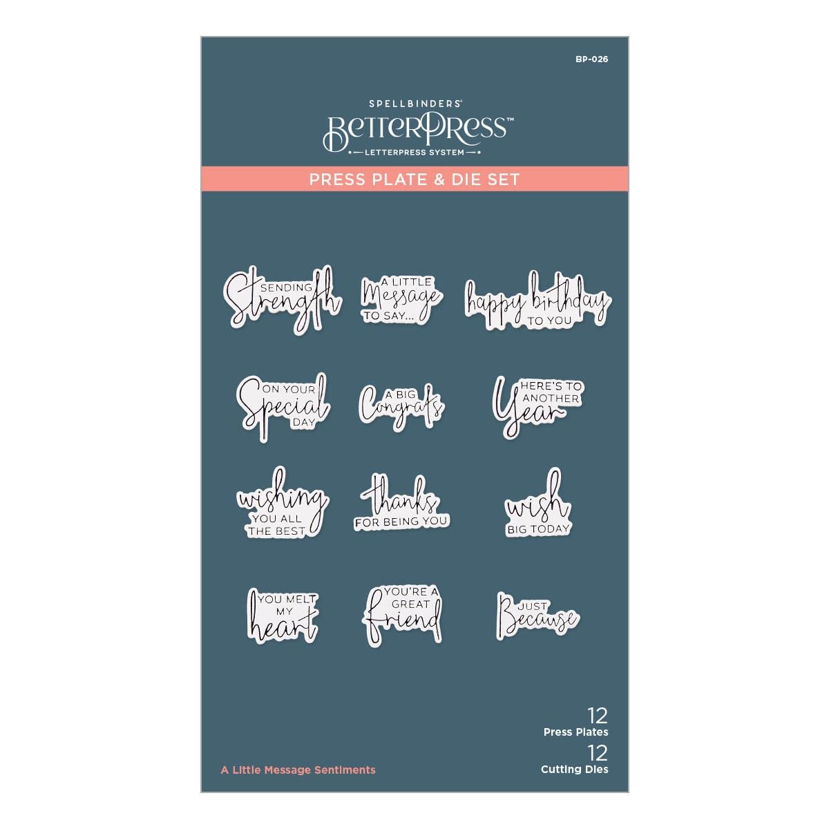 Amazon.com: Spellbinders BP-026 A Little Message Sentiments Press