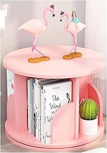 Amazon.com: BTZHY Bookshelf Desktop Bookcase 360 Degree Rotating Book ...