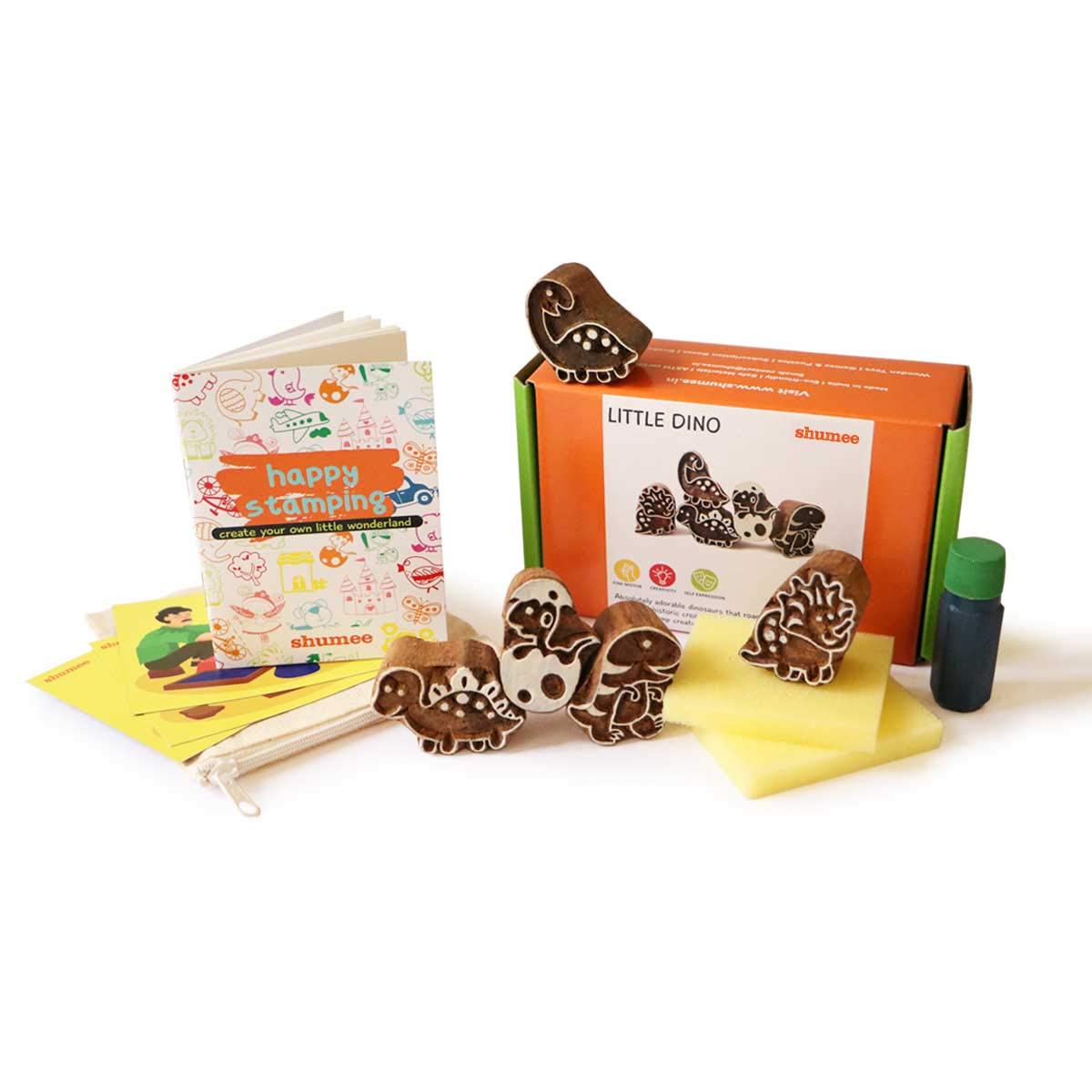 Shumee Wooden Stamps (3 Years+) Little Dino(Multicolor) | Educational Toys | 100% Sheesham Wood | Natural & Eco-Friendly Materials | No Plastic (B0757MW8QJ) Amazon Price History, Amazon Price Tracker