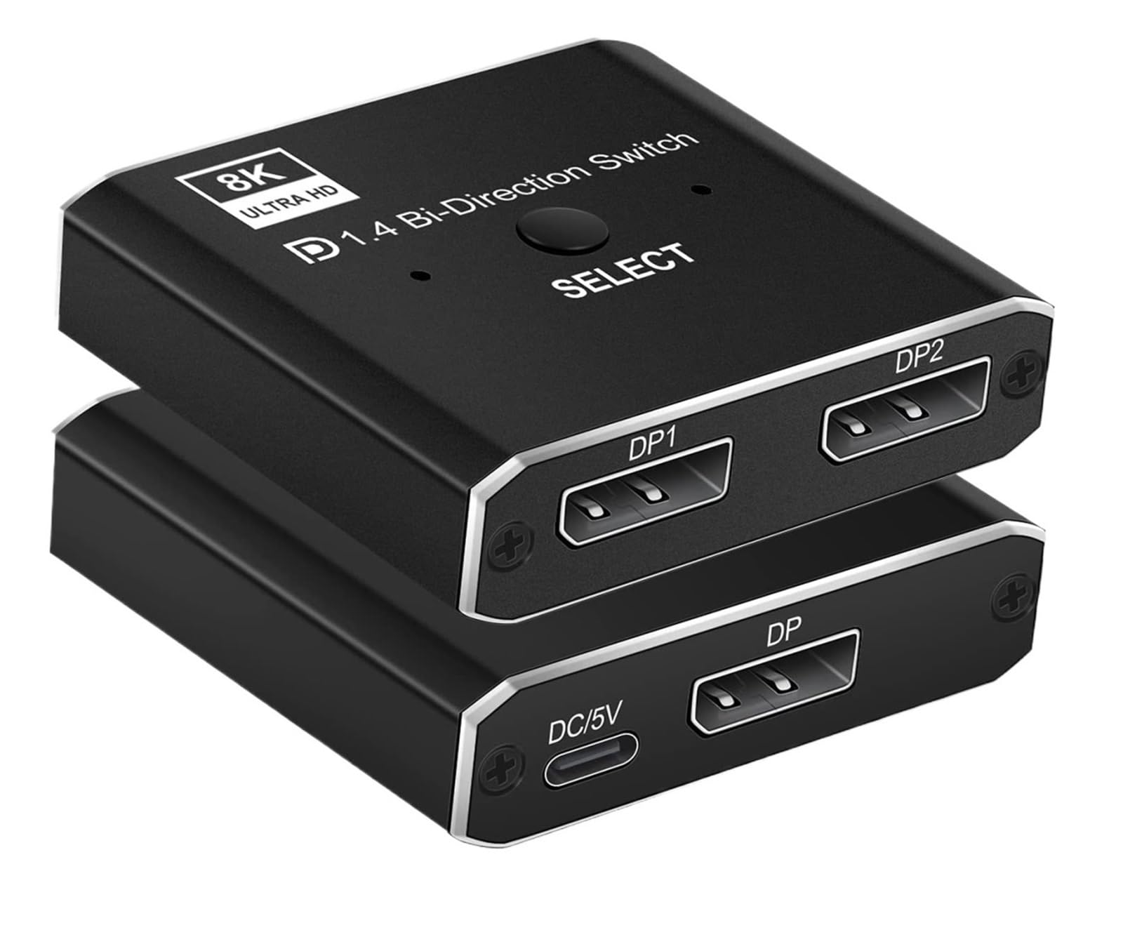 50Set 2X1 Displayport KVM Switch 8K@60Hz 4K@120Hz Manual DP Bi-Direction Switcher 2 in 1 Out for Computer Monitor Projector TV-image-23