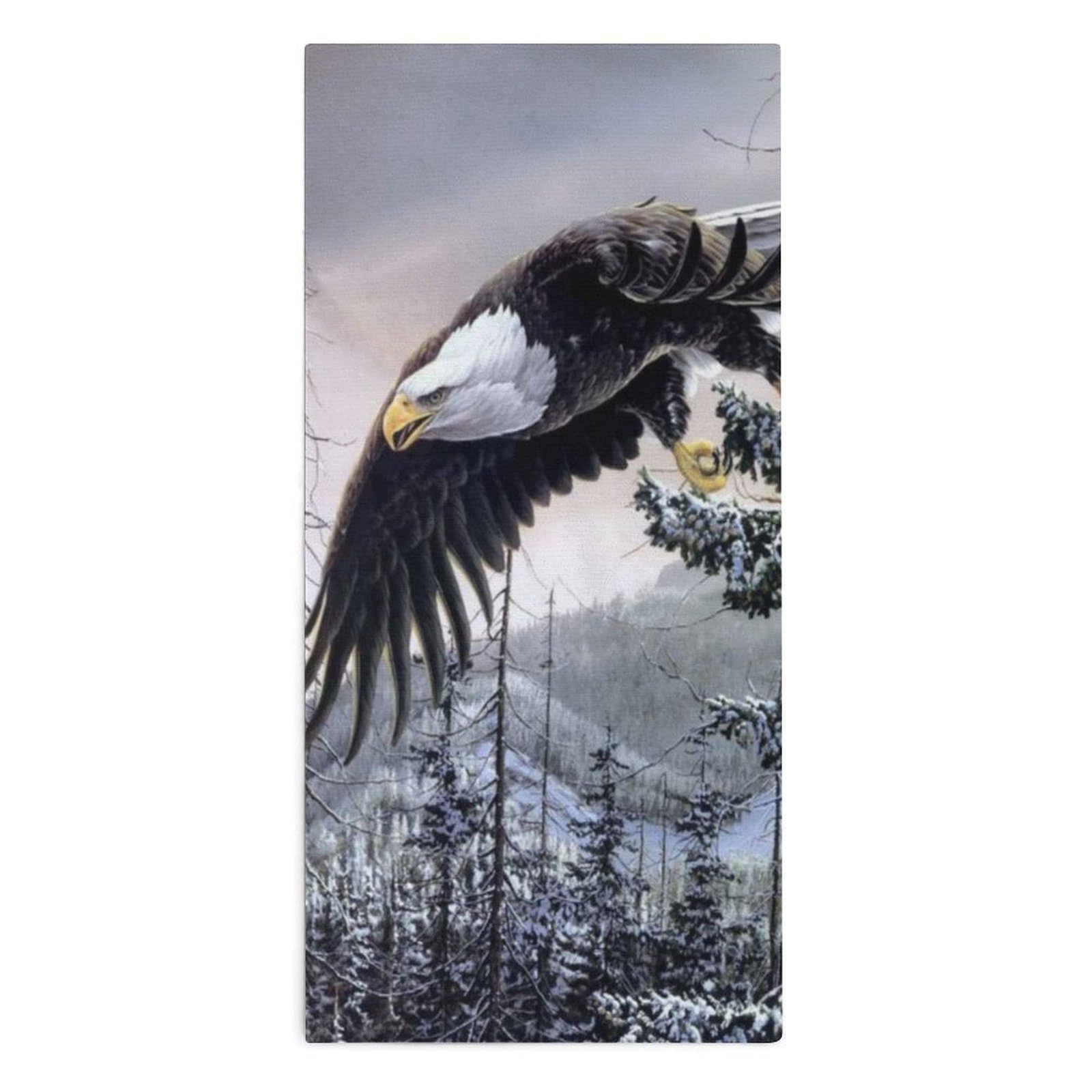Bald Ea-gles Hand Towels Soft Face Towel Gym Bathroom Travel Hotel 13"x28"