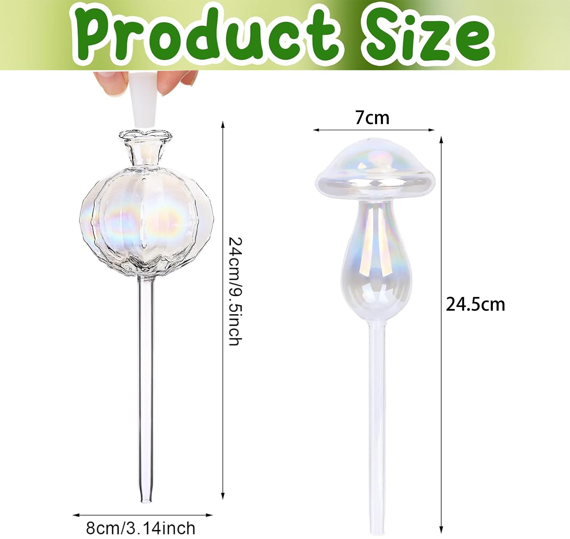 Ampoules d'arrosage automatiques, 4 pièces Boules d'arrosage Cactus Boules d'arrosage en verre colorées Ampoules d'arrosage automatiques Dispositifs d'arrosage pour plantes d'intérieur, jardin