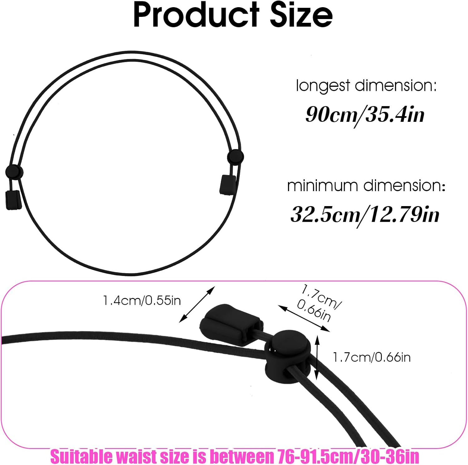 Adjustable Crop Band, 2pcs Tuck Band Tool for Sweater and Shirt Medium Elastic Belly Leaking Tuck Band for Women