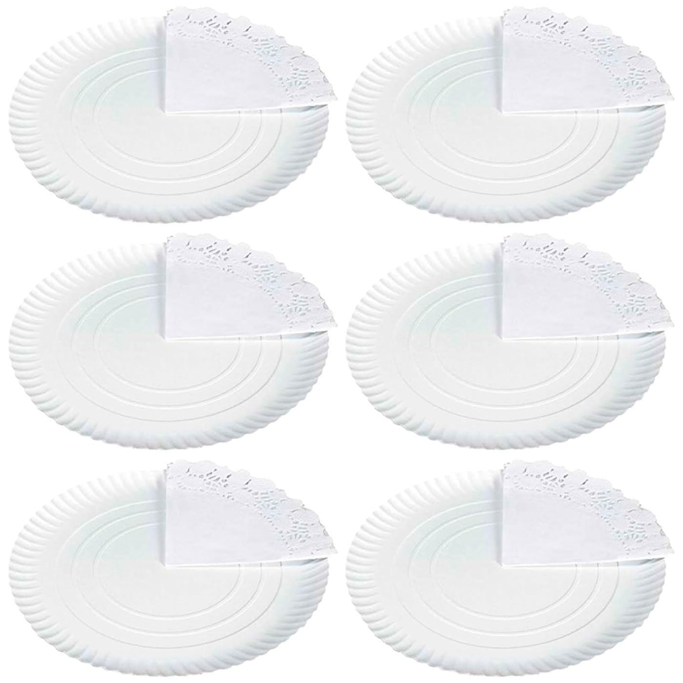 Tradienur – 6 Vassoi E Blonde Tonde Oro 23 Cm In Cartone 100% Riciclabile – Per Uso Alimentare - copertina