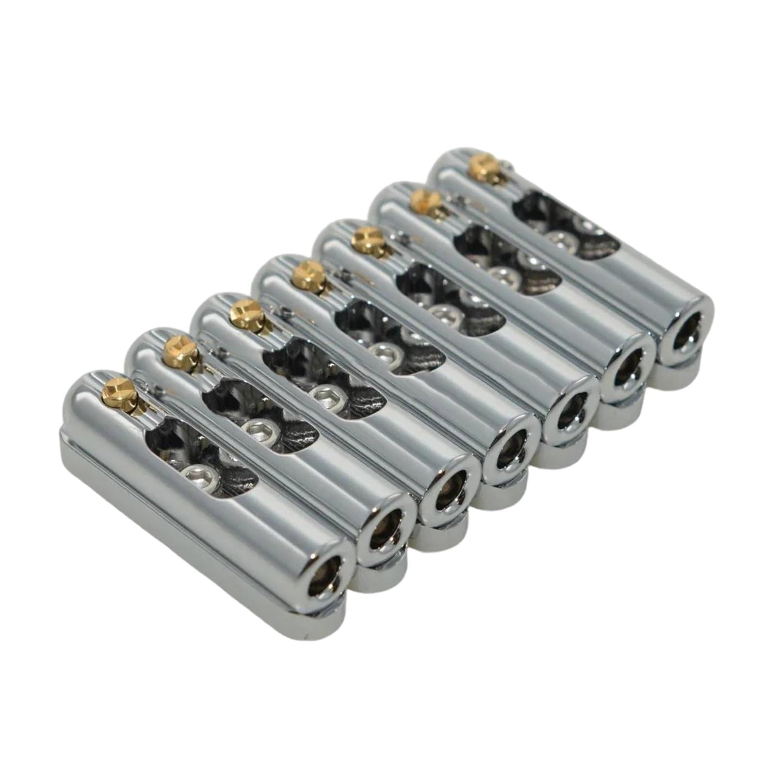 Un Set Di Raccordi In Ottone Cromato A Ponte Singolo Per Chitarre Elettriche A 6 O 7 Corde | Ponte per chitarra (7 corde)