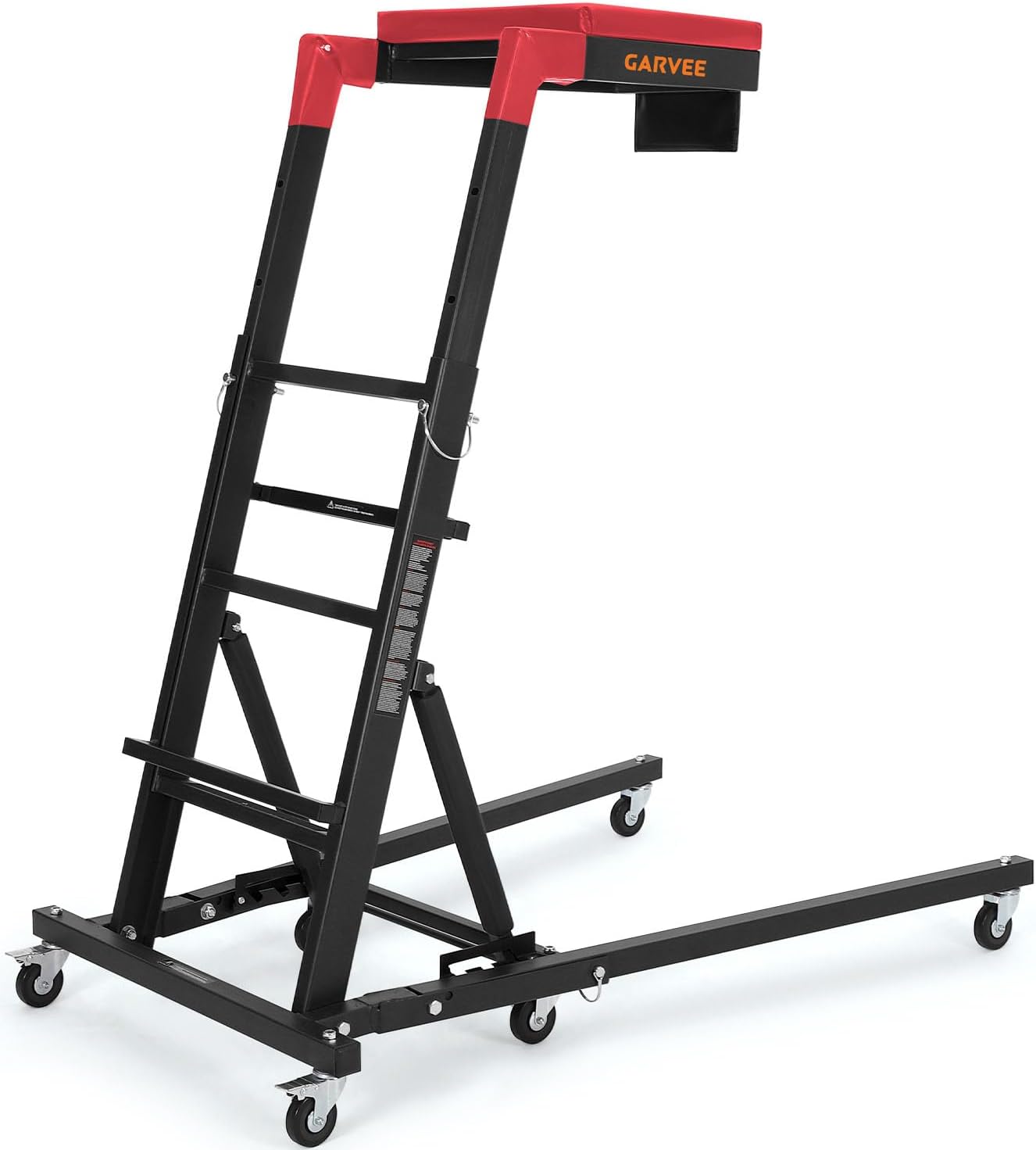 Top Side Creeper, 48 in-68 in Adjustable Height, 400 LBS Capacity, High Top Automotive Creeper with 6 Swivel Caster Wheels, Heavy Duty Foldable Creeper for Garage Shop, Black