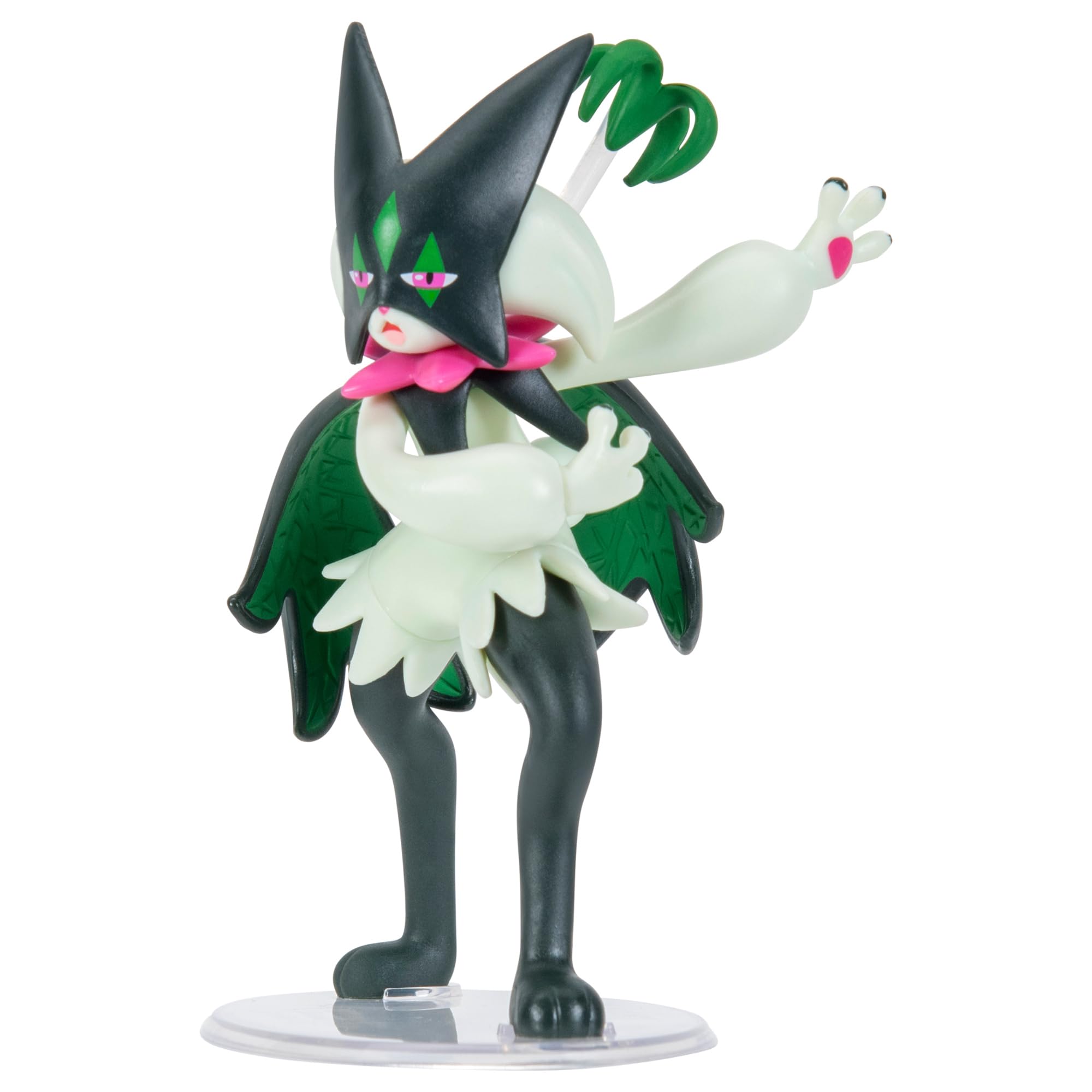 Pokémon Meowscarada Battle Feature Figure - Figura de Batalla Meowscarada de 4.5 Pulgadas con Ataque Slash