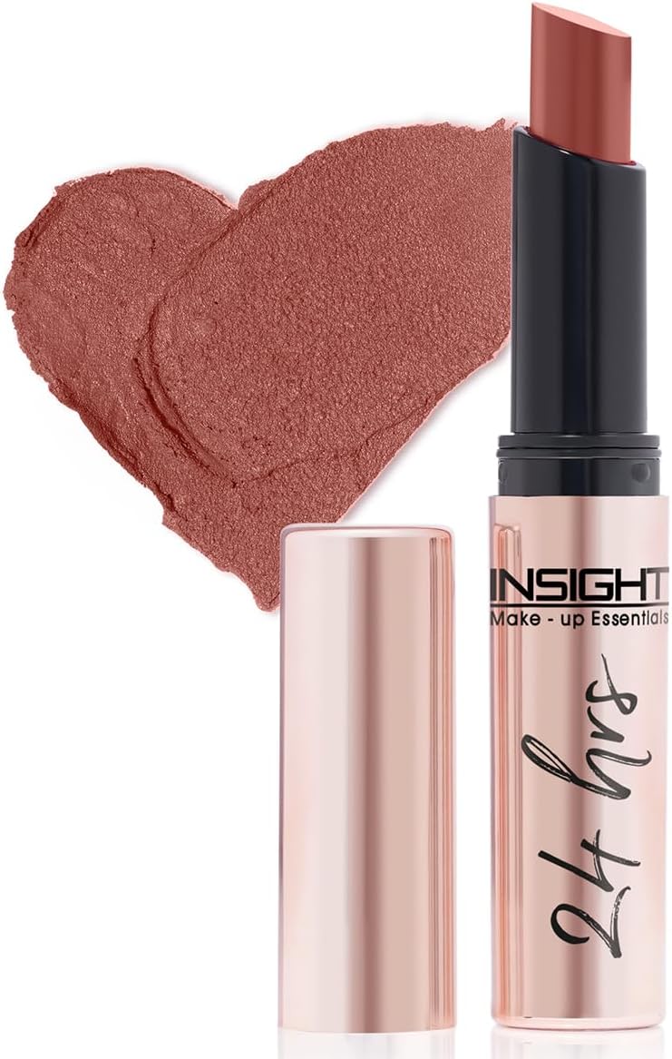 INSIGHT 24 Hrs Non-Transfer Matte Lipstick | Lightweight, Highly Pigmented, Long Wear | Kiss Proof & Smudge Proof | With Vitamin E & Jojoba Oil | Vegan, Toxin Free | Shade 13 - Moody (3g)