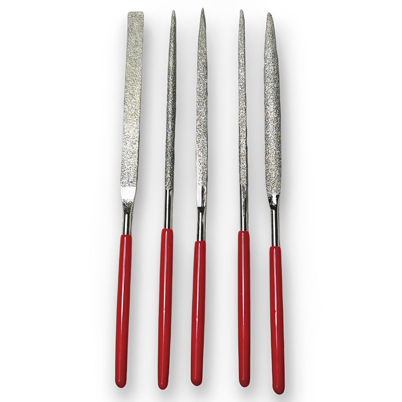 ILIKA 5 Pieces Diamond Needle File Set for Metal, Glass, Stone, Jewellery, Art and Craft Work Tool Set (3 MM)-image-28