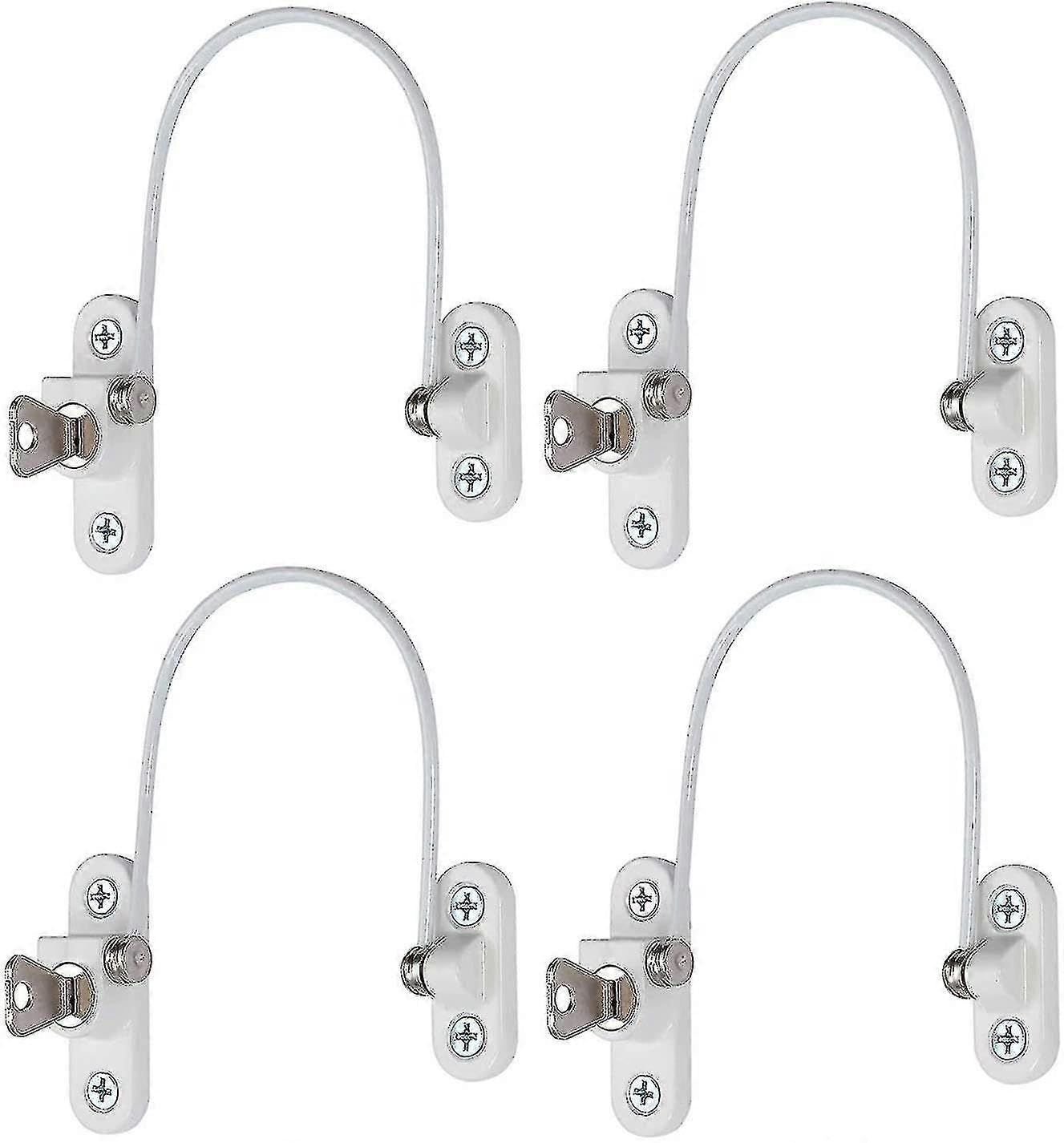 Joyhappst Image Color 4 Pcs Security Window Lock, Window Security Door Lock With Key