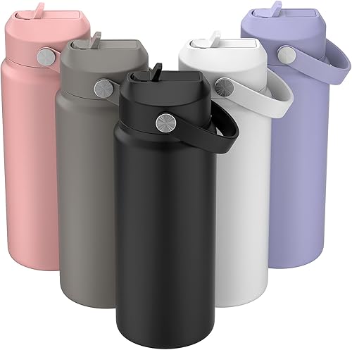 Miniatura 5 de Tapa de popote para botella de agua Yeti Rambler de 18 onzas, 26 onzas, 36 onzas, 46 onzas, 12 onzas, 64 onzas, tapa de pajita, popotes y cepillo