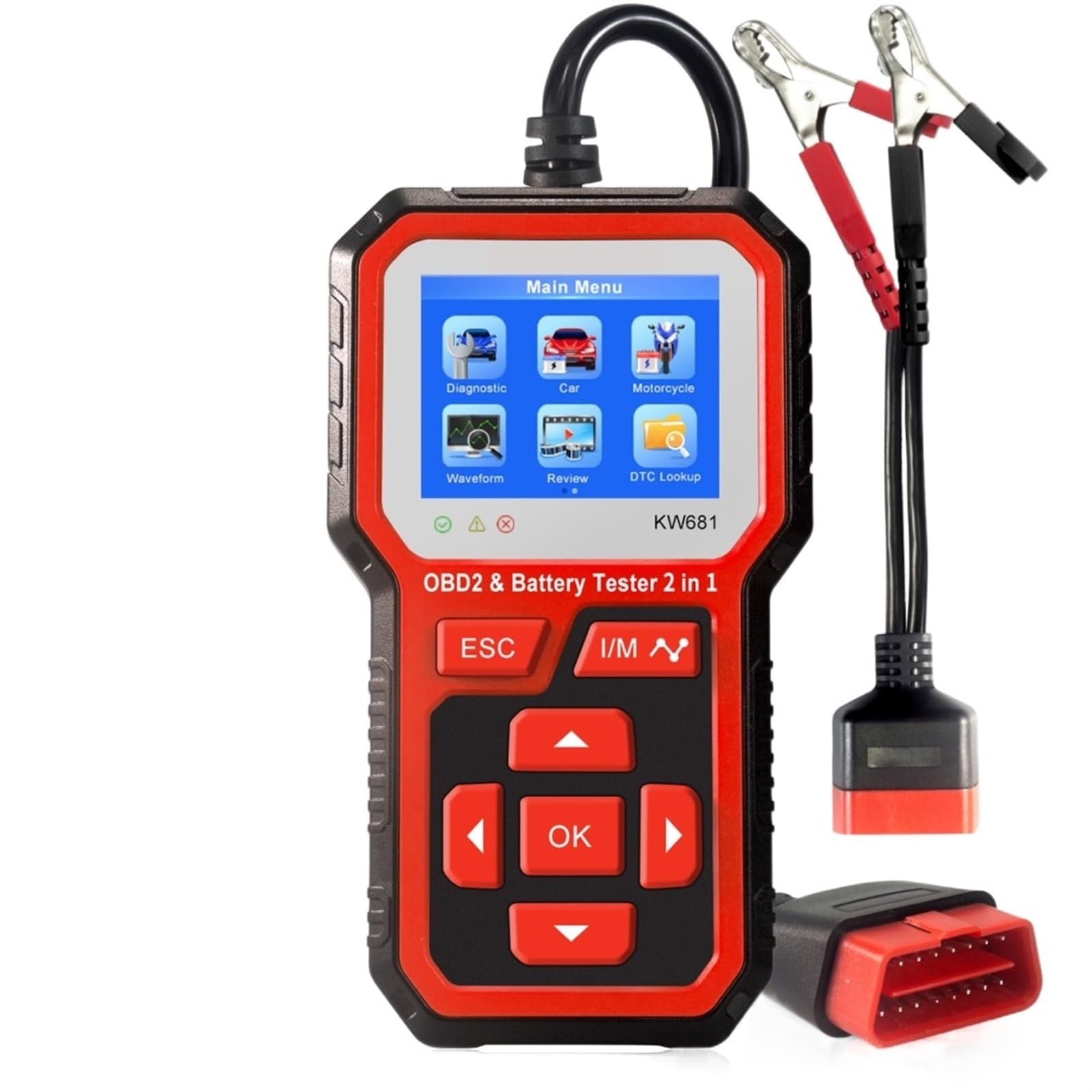 Tester batteria auto Strumento Diagnostico Automatico Del Tester Della Batteria Del Motociclo Automobile 6V 12V 2 In1 2000 Scanner Del Lettore Di Codice Automatico Di CCA Estrema precisione e sicurezz