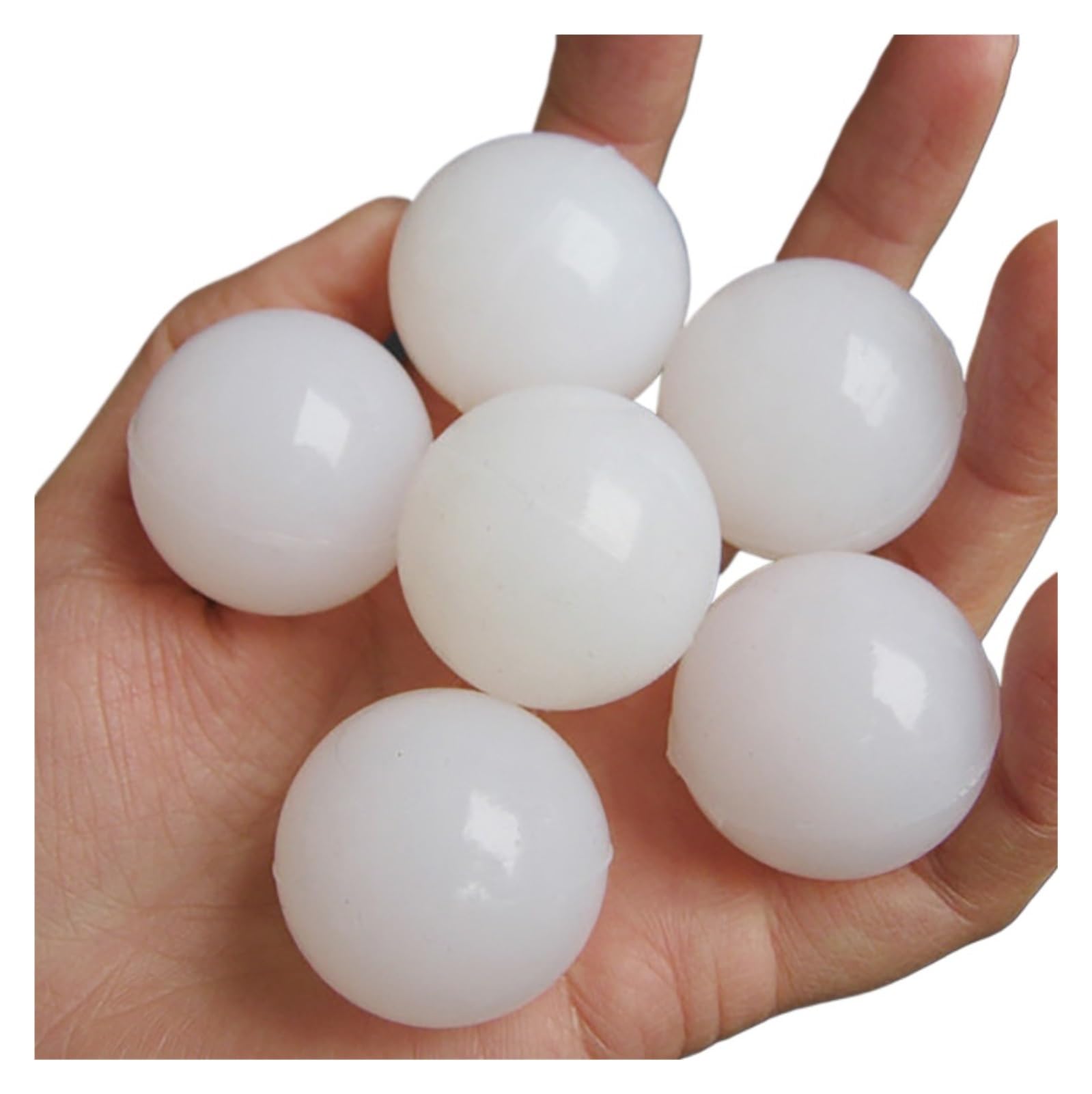 1-100 szt. Białe kulki z litego silikonu 1-70 mm okrągłe gumowe kulki uszczelniające(50mmx10pcs)