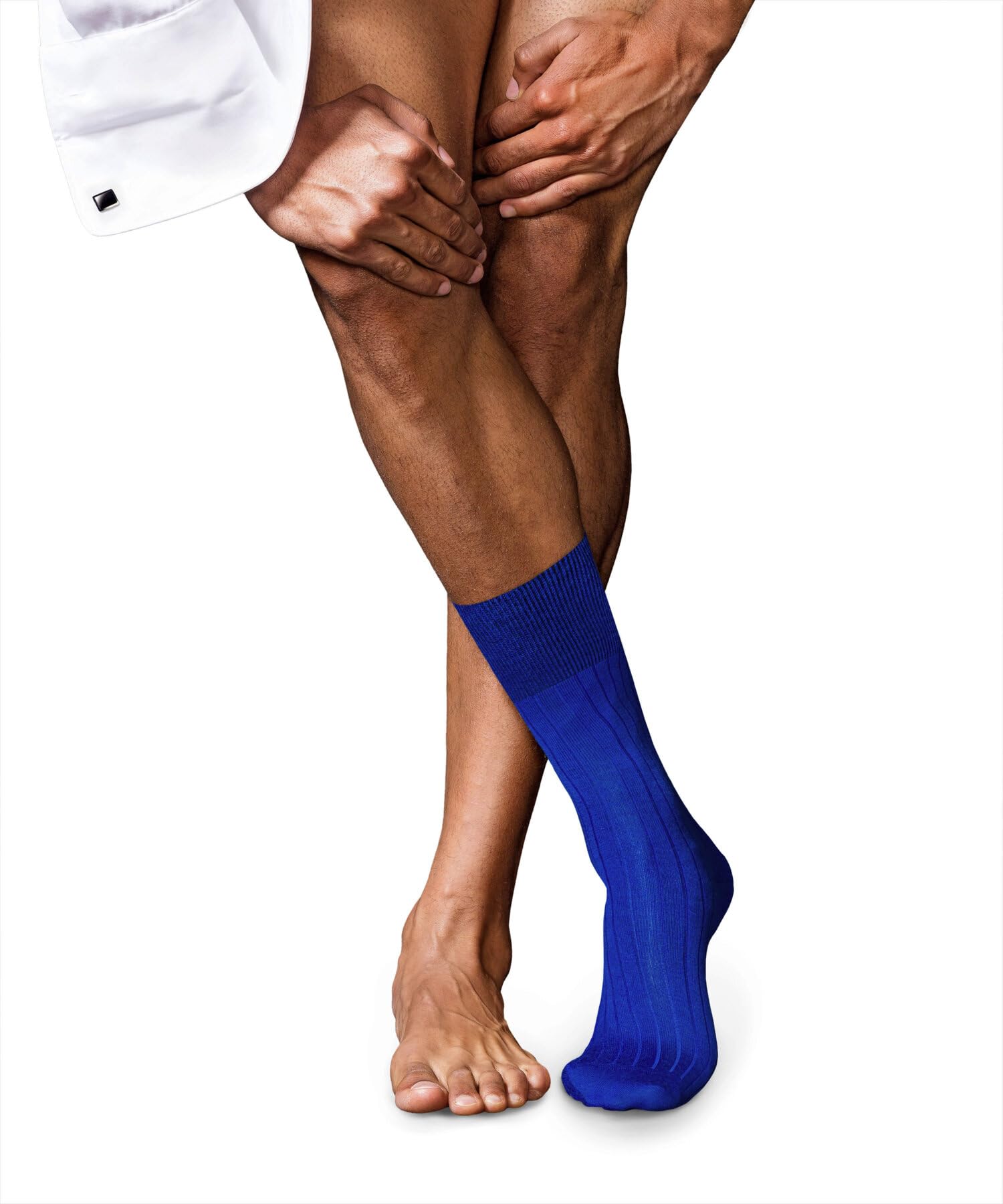 FALKE Men's No. 2 M So Cashmere Plain 1 Pair Socks, Blue Olympic 6940, 5.5-6.5
