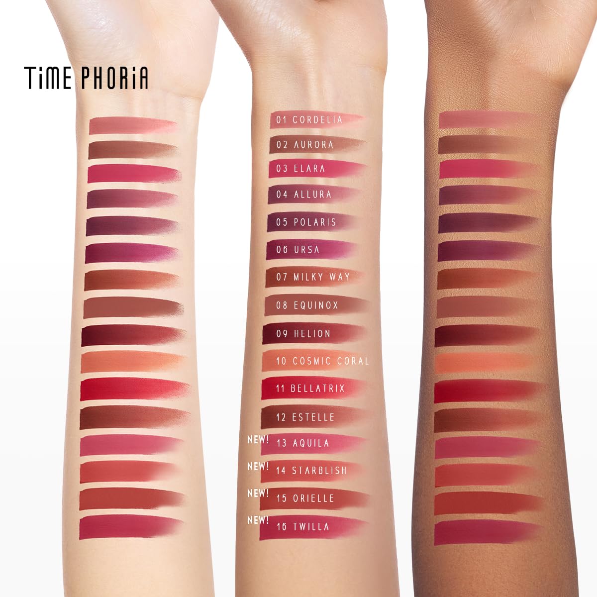 TIMEPHORIA NEBULA VELVET LIP CREAM-Long Lasting Lip Stain, Waterproof and Transfer Proof Lip Tint, Matte Finish Lipstick, Smooth Out Lip Lines, Lightweight Lip Cream, High Coverage (08 EQUINOX)