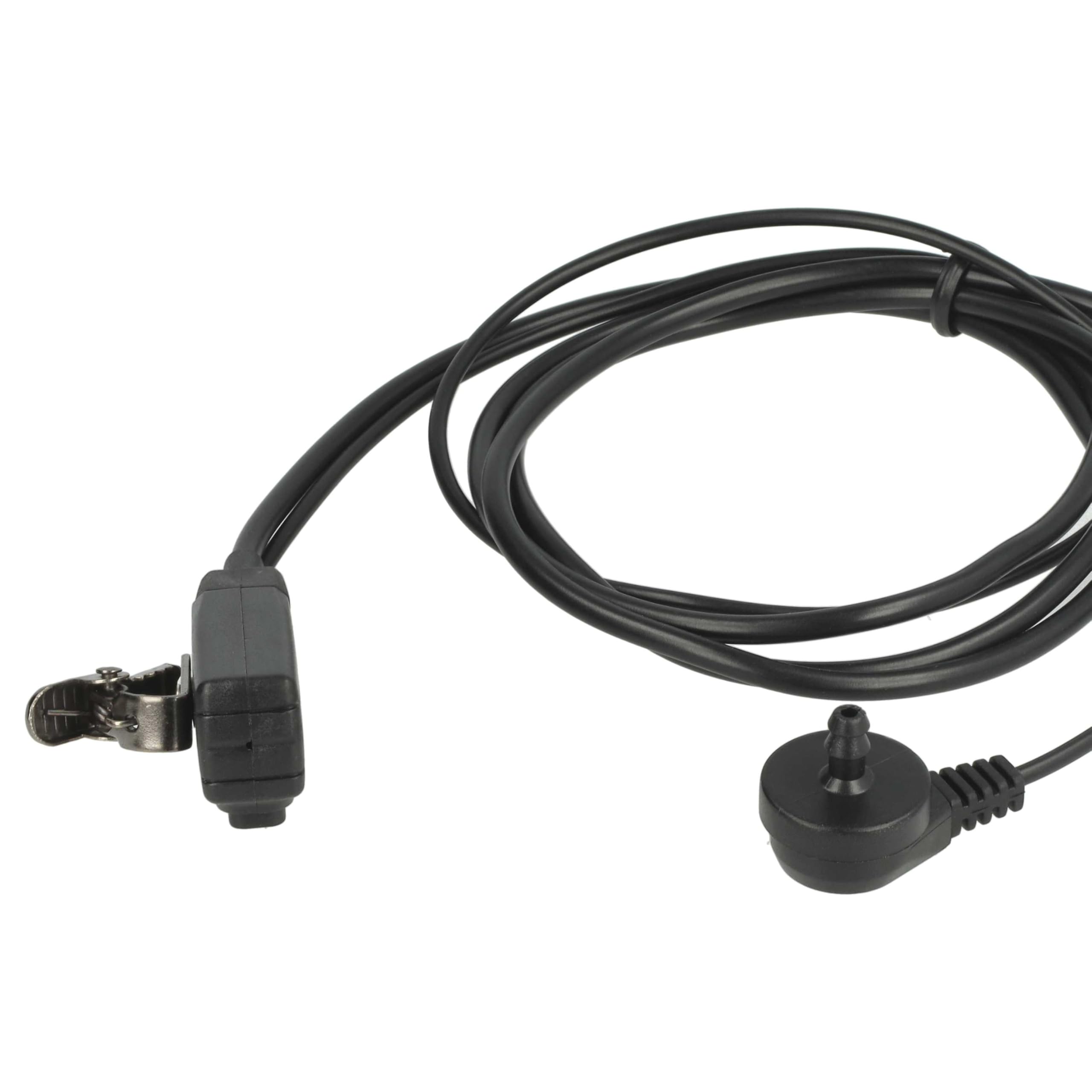 vhbw 10x zestaw słuchawkowy kompatybilny z Motorola MTX8250LS, MTX850, MTX8250, MTP810 EX radiotelefon - czarny, przezroczysty wąż akustyczny