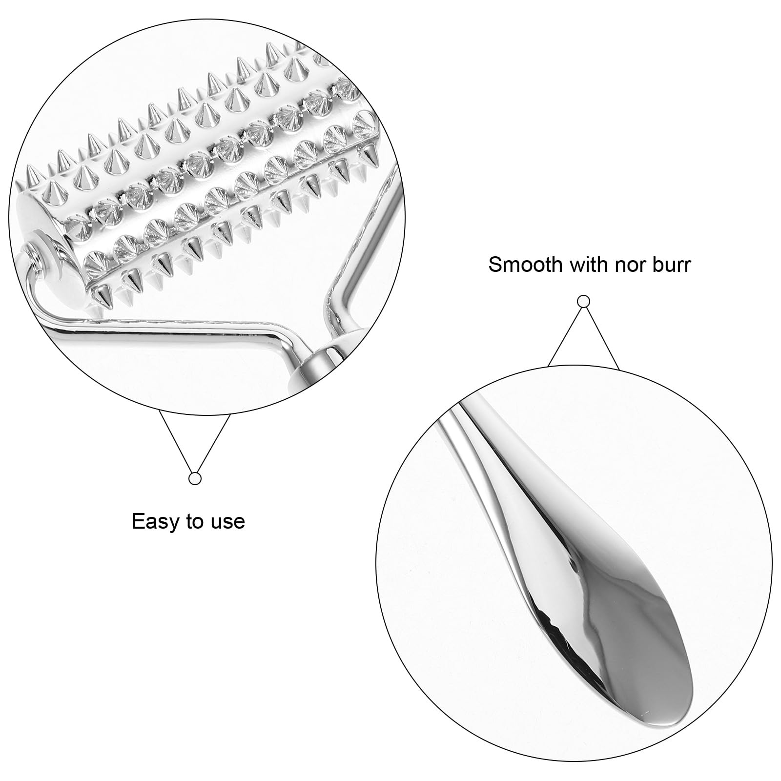 Veemoon Rouleau Massage Ridoki Visage Rouleau De Massage D'Aiguille Outil De Des Tissus Profonds MéTal Pour Absorption De La Lotion DéTente Musculaire - Et Raffermissement De La Peau
