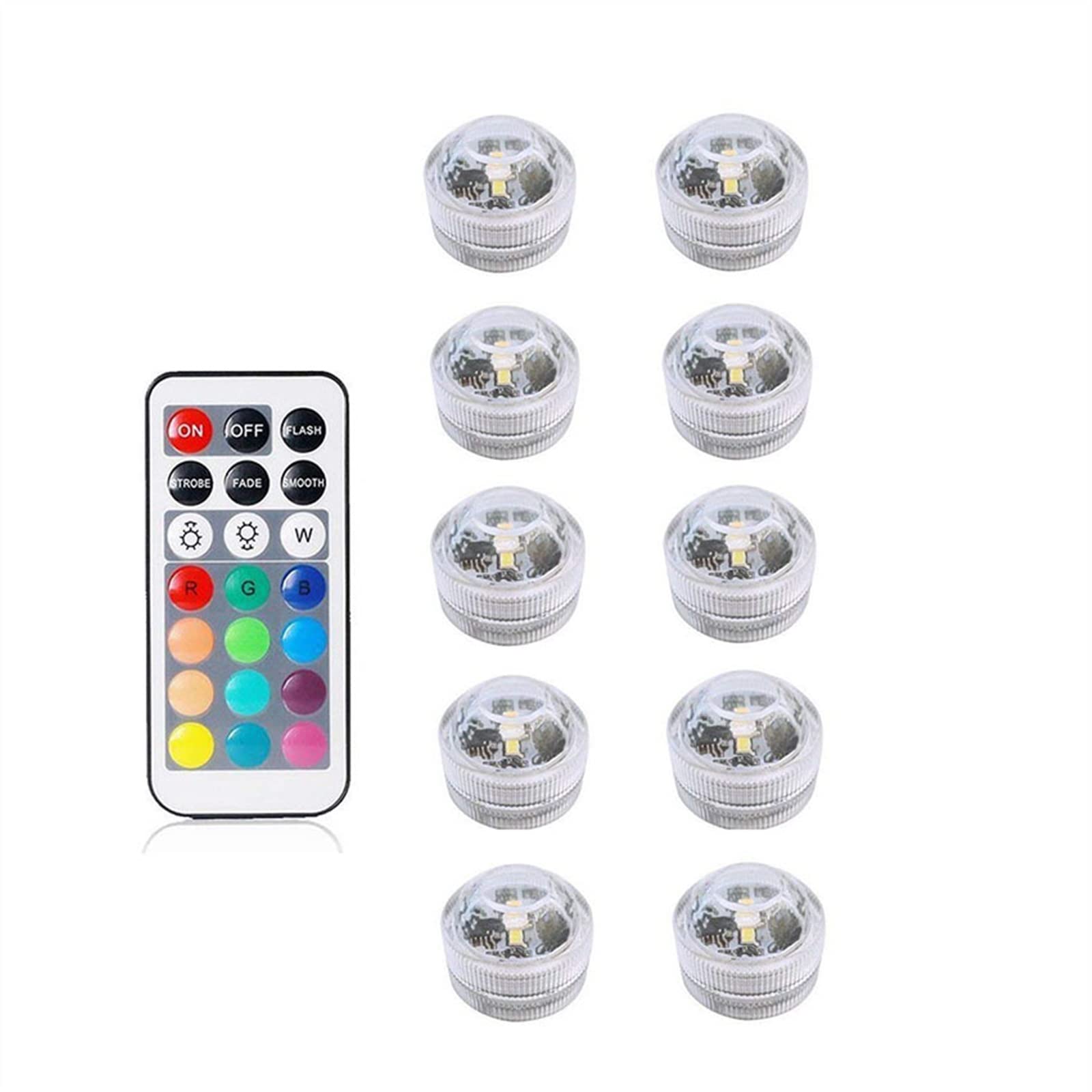 Luces de Piscina Luces de Estanque Luces LED sumergibles, luz de té Impermeable Que Cambia de Color RGB con Control Remoto, Noche subacuática para Acuario, jarrón, Estanque, piscin