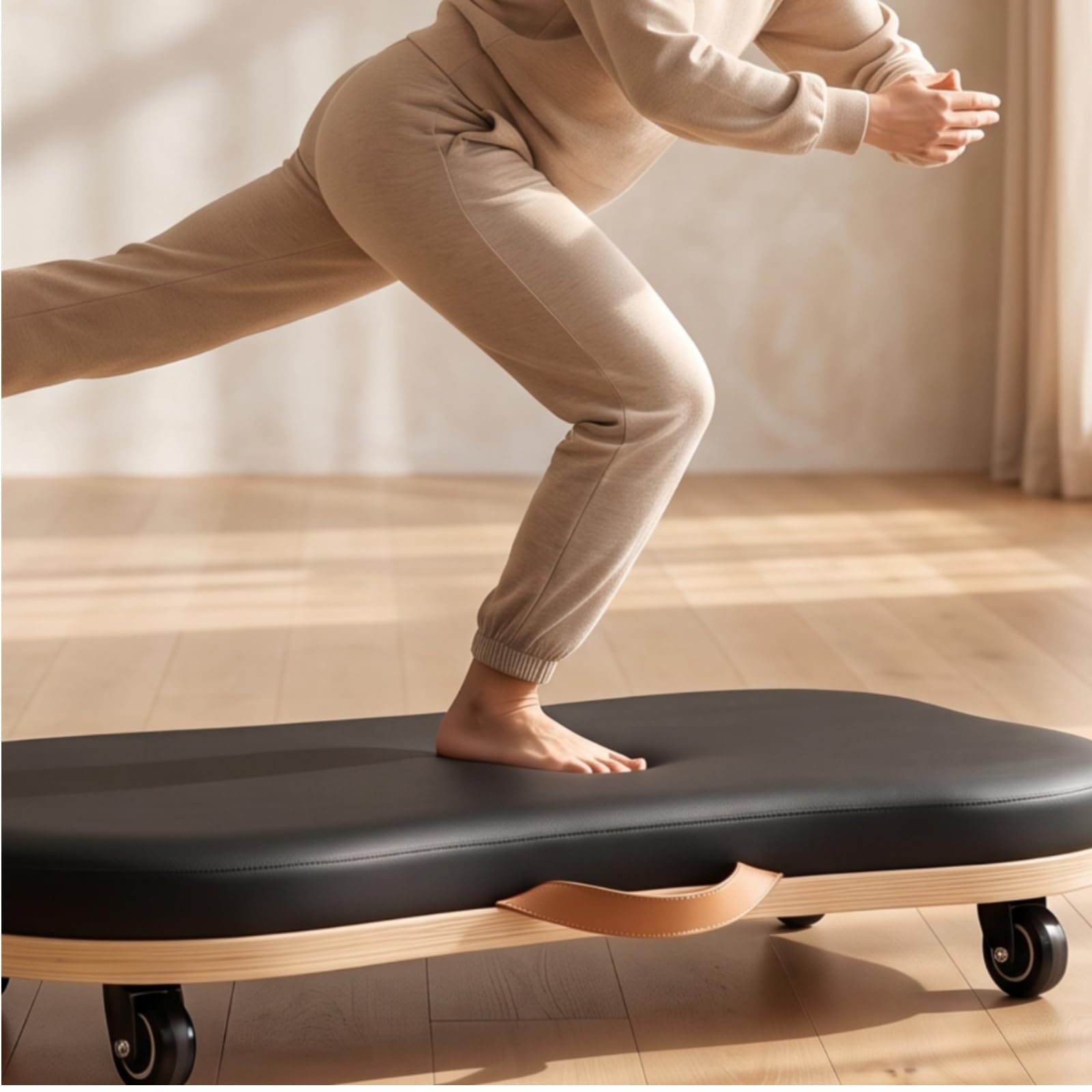 Milageto Balance Board Basso Profilo Tavoletta Propriocettiva Antiscivolo Attrezzo per Spazio Pilates, Palestra in Casa