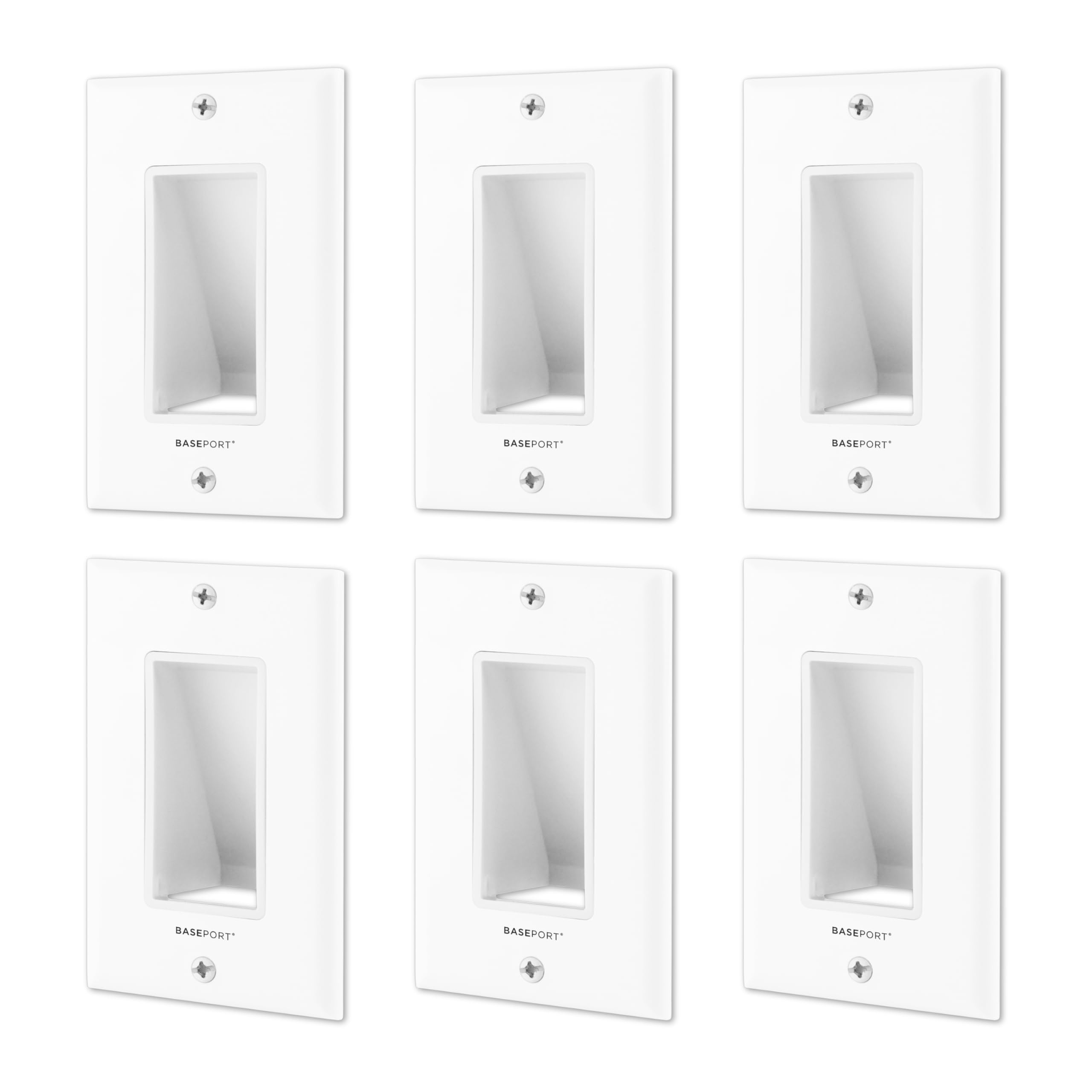 Amazon.com: BASEPORT Recessed Cable Wall Plate for Behind Wall