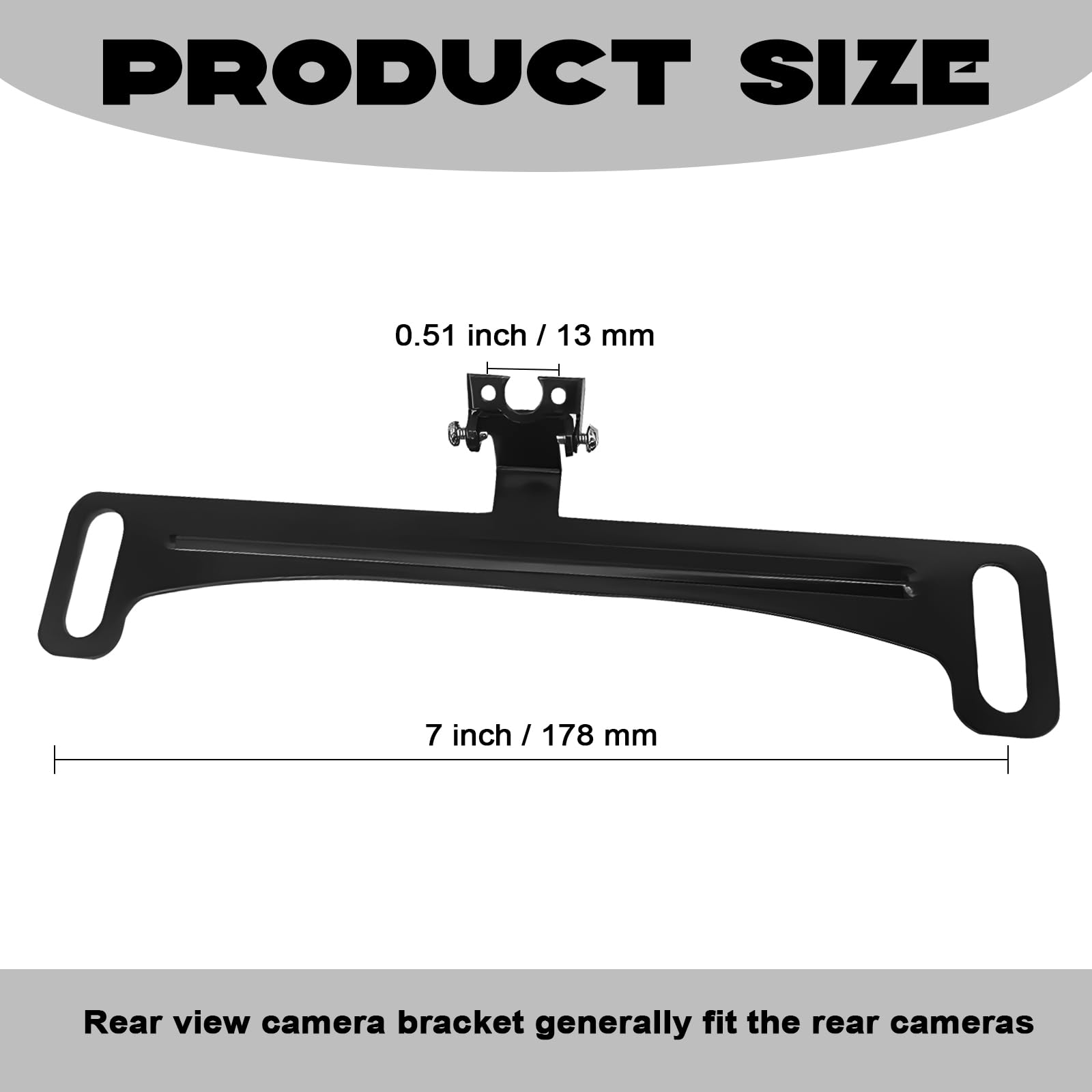 NTNEV Car Rear View Camera License Plate Bracket, Dash Cam Mirror Kit, Rearview Mount, Installation Holder for Backup Camera, Black