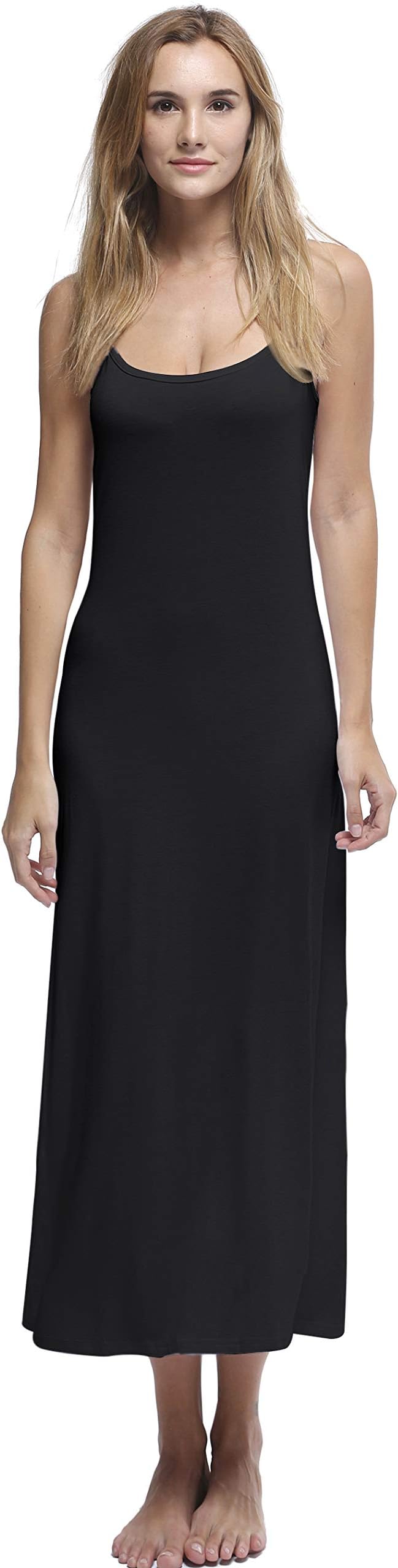 Women's Long Full Cami Slip Dress Sleeveless Nightgowns