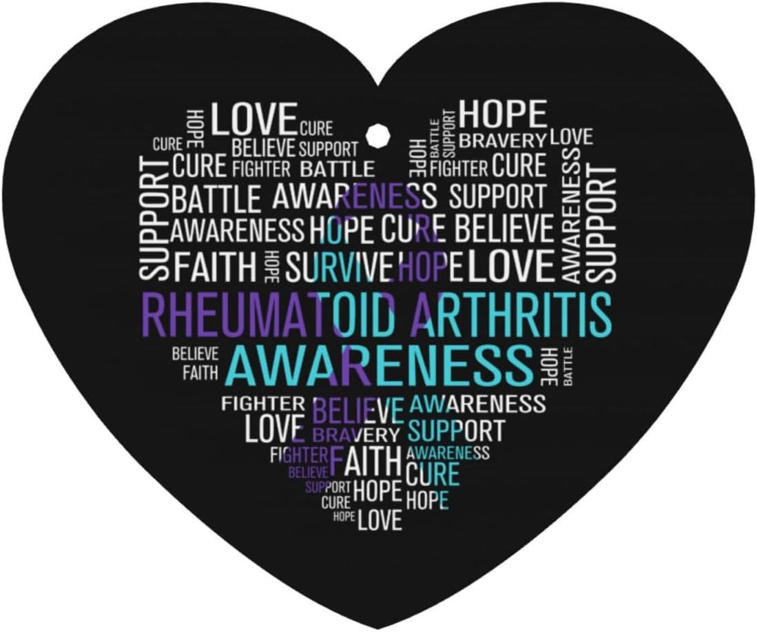 100 PCS Rheumatoid Arthritis Awareness Hope Support Strong Warrior Car Air Fresheners Cards Set, Multi-Pack Scented Cards, Long-Lasting Auto Fragrance Cards for Vehicle, Home & Office Heart Shape