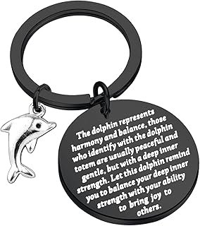 Dolphin Keychain Dolphin Lover Gift Animal Lover Gift Inspirational Dolphin Jewelry for Friend