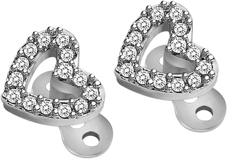2pcs Dermal Tops and Base Stainless Steel Jewelry, Heart 1 - Image 8