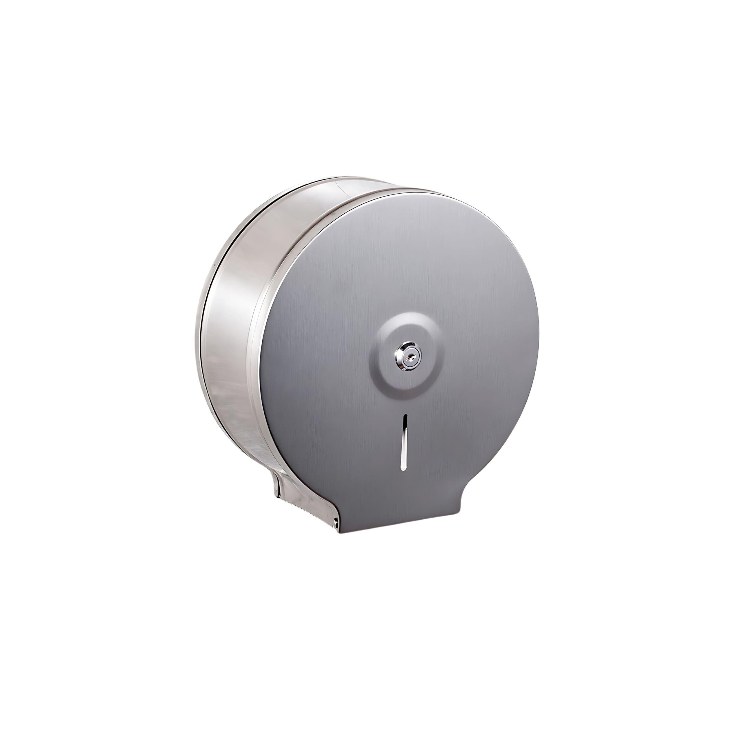 Flode Satin Steel Jumbo Toilet Roll Holder – Stainless Steel Wall Mounted Dispenser For Commercial & Home Bathrooms Durable & Easy Refill