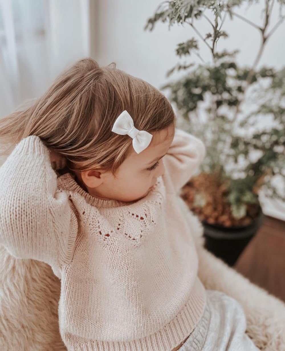 Amazon.com: Baby Girls Hair Bow Clips, 20pcs Boutique Cotton  display picture 3