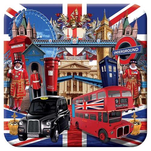 3D LiveLife Posavasos de Corcho - Visita a Londres de Deluxebase. Posavasos de Corcho de Londres Lenticular 3D, con Ilustraciones Originales con Licencia del reconocido Artista Michael Searle