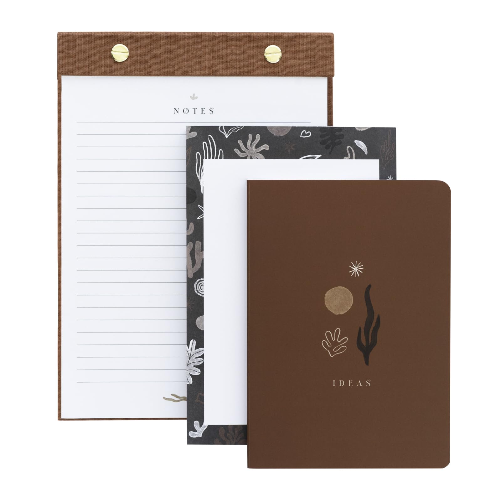 Kokonote Notepad Set - Kalima | 3 Notepads in Different Sizes, Cute Notebook Set, Cute Stationery Supplies, Writing Pad, Note Books | Aesthetic Stationery Gifts Under 10 Pounds