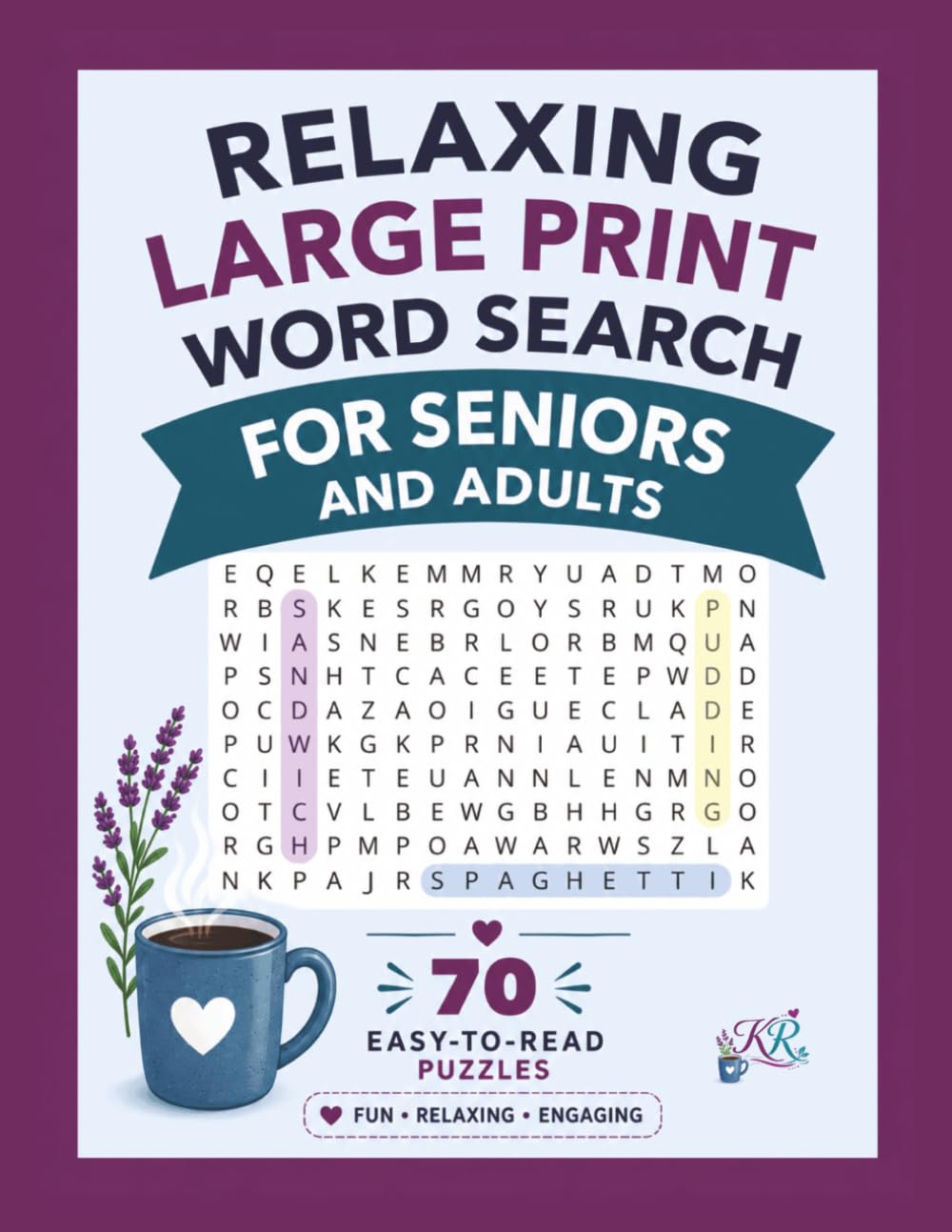 Relaxing Large Print Word Search For Seniors and Adults
