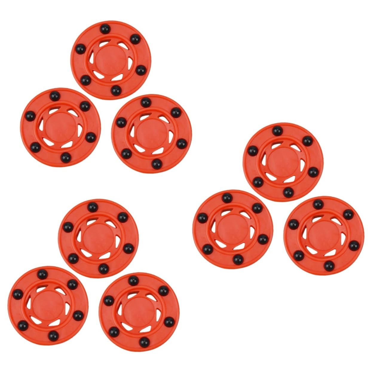 HEMOTON 3 Ensembles Palet Rondelle De Hockey À roulettes Mini- De Hockey Fournitures De Sport De Hockey Rondelles De Hockey Rondelle De Hockey De Rue des Balles Rouge PVC 3 Pièces * 3