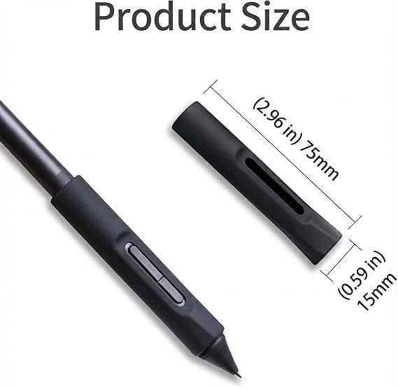 Pen Holder Silicone Grip Suitable for Wacom Pen | Suitable for Wacom Pen LP-190-2K, LP-1100-4K, CTL472/672, CTL4100/6100, CTL490/690, One DTC-133 Stylus