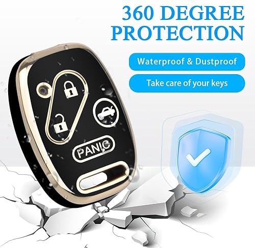 Miniatura 4 de MILD EAST Funda para llavero Honda con llavero, funda protectora para llave de automóvil para Honda Accord 2003-2012  Civic 2006-2013  Pilot