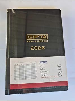 G pta Ajanda 2026 17x24 cm Ticari Kasa Ajandas , 432 Sayfa, Siyah