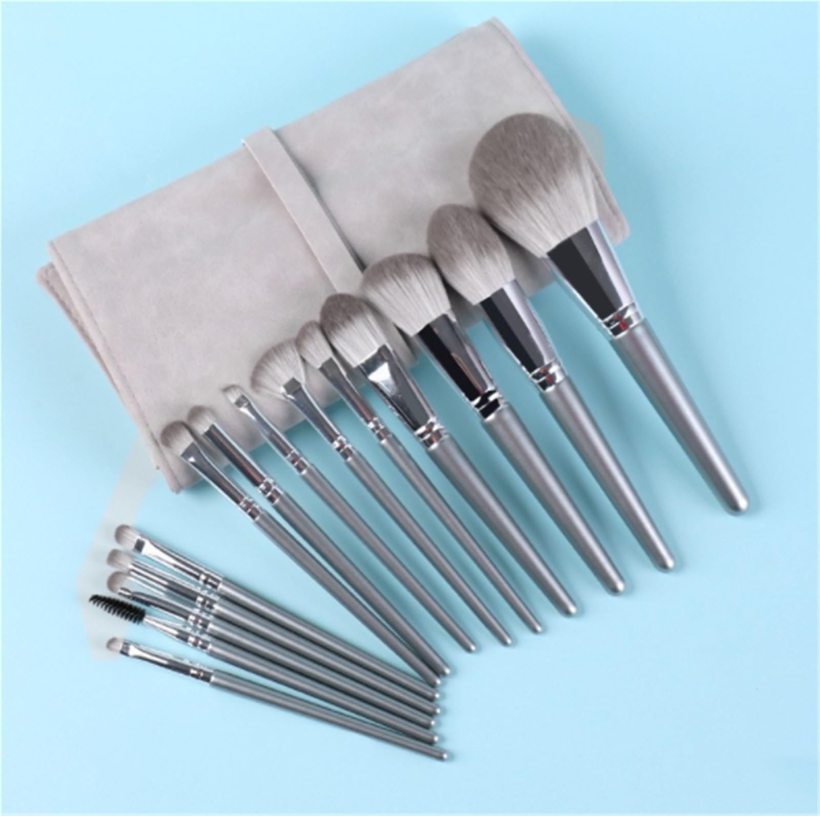 Bellezza Cosmetici Set Di Pennelli For Il Trucco Da 14 Pezzi, Setole Morbide, Al Tatto E Adatte Ai Principianti Ideali Per Principianti(Add brush bag)