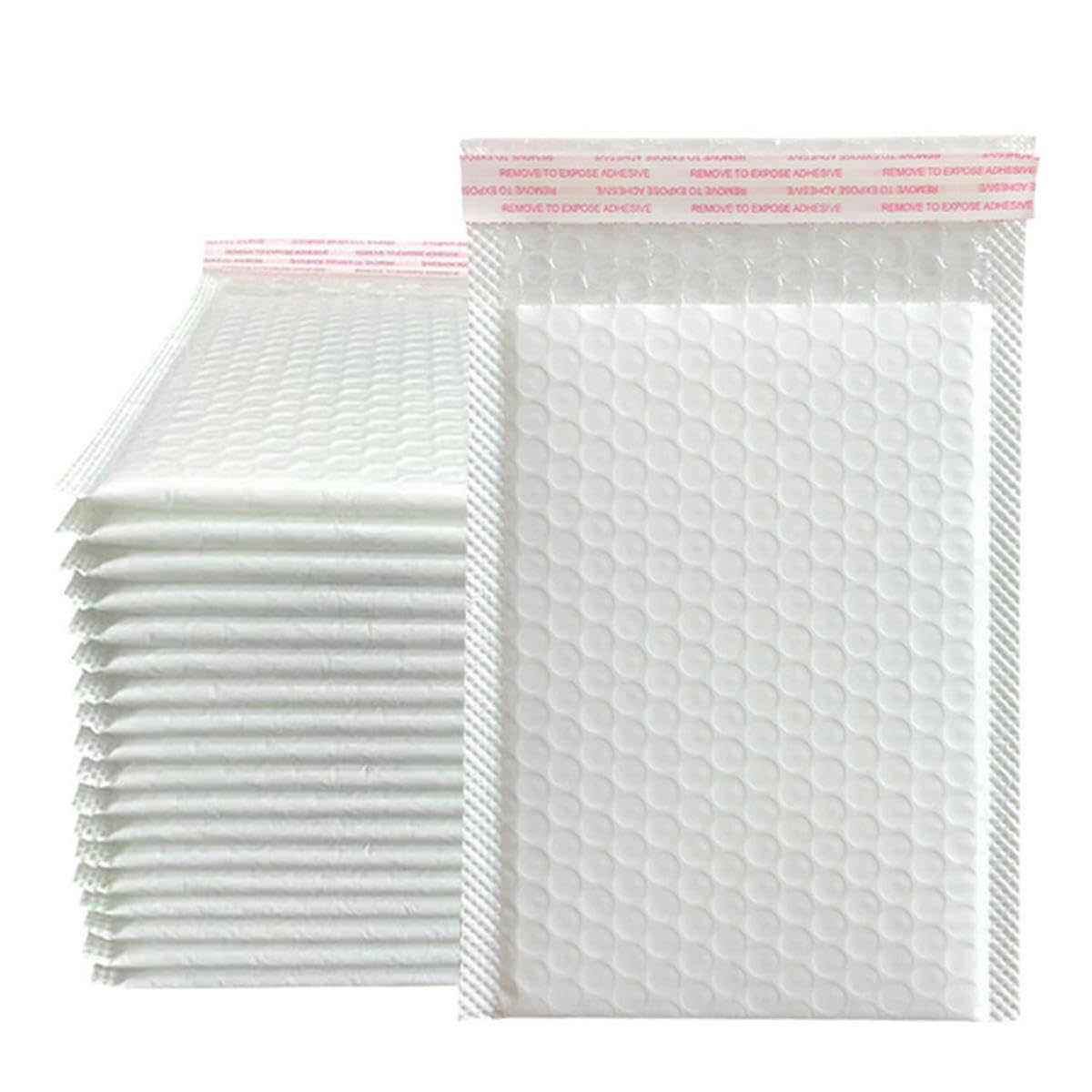 100 Piezas Sobres Acolchados De Burbujas Sobres Forrados Sobres De Envío Autoadhesivos Bolsa De Envío Expreso De Burbujas Impermeable-Blanco-100 Piezas-18 * 23 Cm