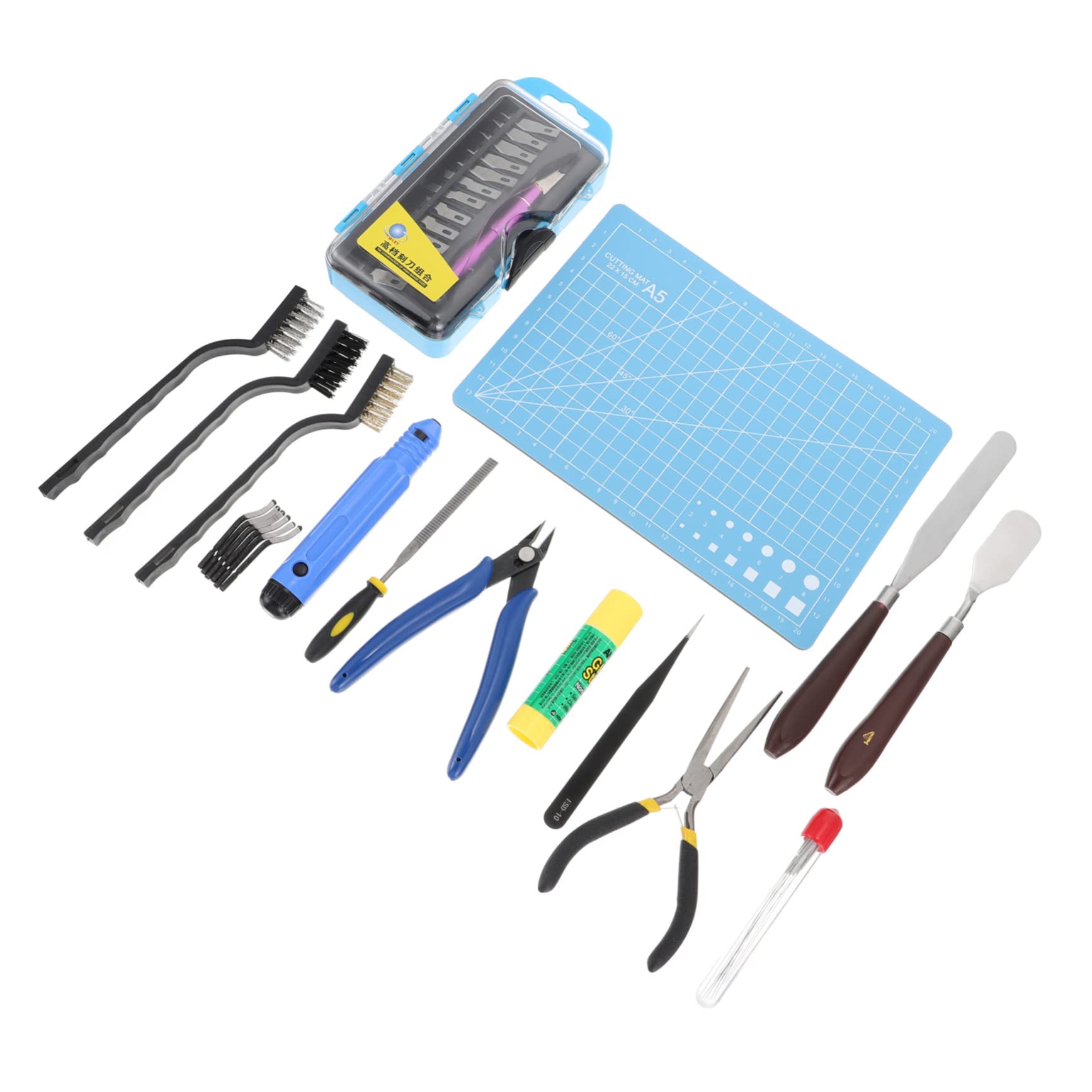 Gatuida Kit de Nettoyage pour Imprimante 3d, 1 Set D’outils D’entretien Aiguilles de Buse, Pince à Épiler, Pince, pour Lit Chauffant et Modèle