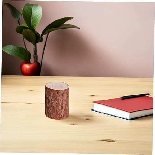 Miniatura 5 de jojofuny 2 piezas de miniaturas artificiales de tocón de árbol en miniatura, estante redondo para plantas, soporte para corteza de flores, para