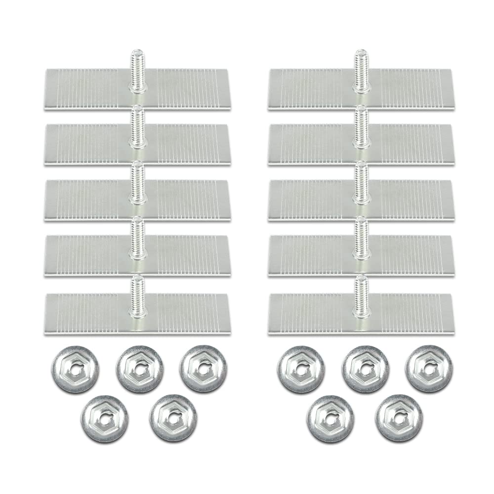 GM 3/4-1 1/2 Body Fender Door Quarter Trim Moulding Molding Clips & Nuts 10p C - Foto 6