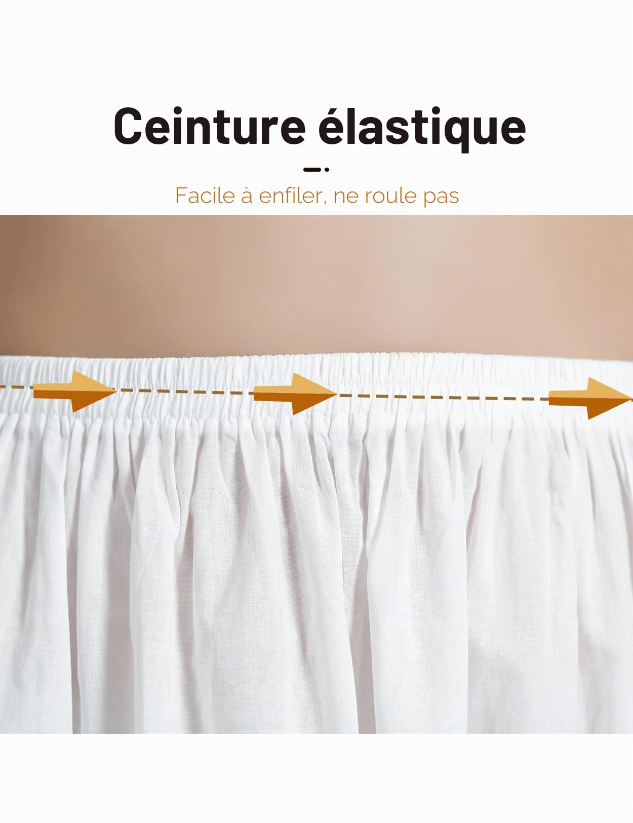 BEAUTELICATE Femme Jupon en Pur Coton avec Dentelle sous Jupe sous Robe Fond De Jupe Léger Frais Antistatique A-Ligne De Fille Été Midi Longue Ivoire Noir Crème