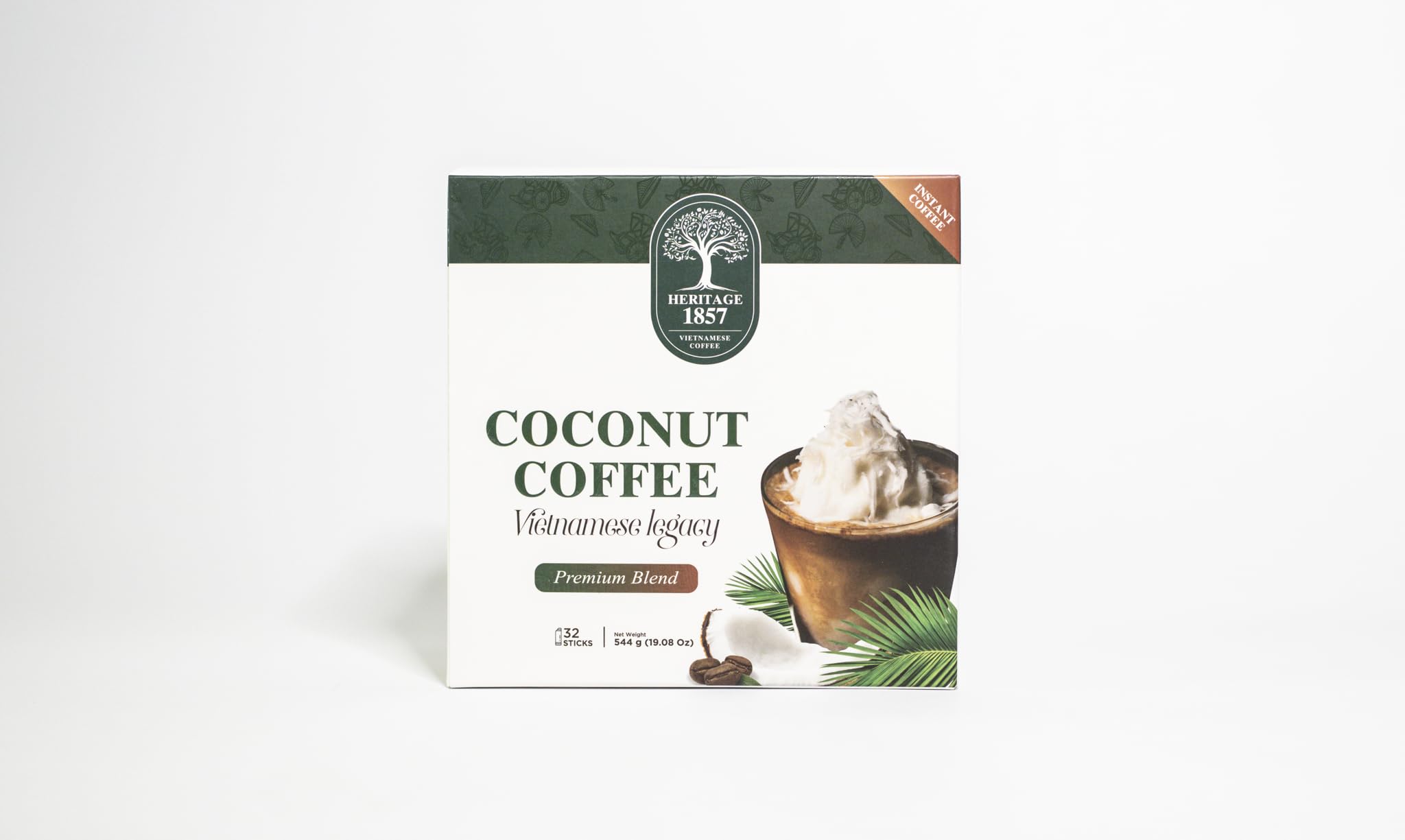 Amazon.com : Heritage1857 Coconut Instant Coffee, Medium Roast