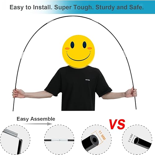Miniatura 2 de Kit de arco de globos mejorado soporte de arco de globos ajustable de 10 pies de ancho y 9 pies de alto con base gruesa para rellenar agua 50 clips
