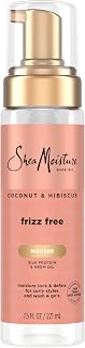 SheaMoisture Coconut & Hibiscus Frizz-Free Curl Mousse for Curly Hair - Shea Butter Styling Mousse 7.5 oz