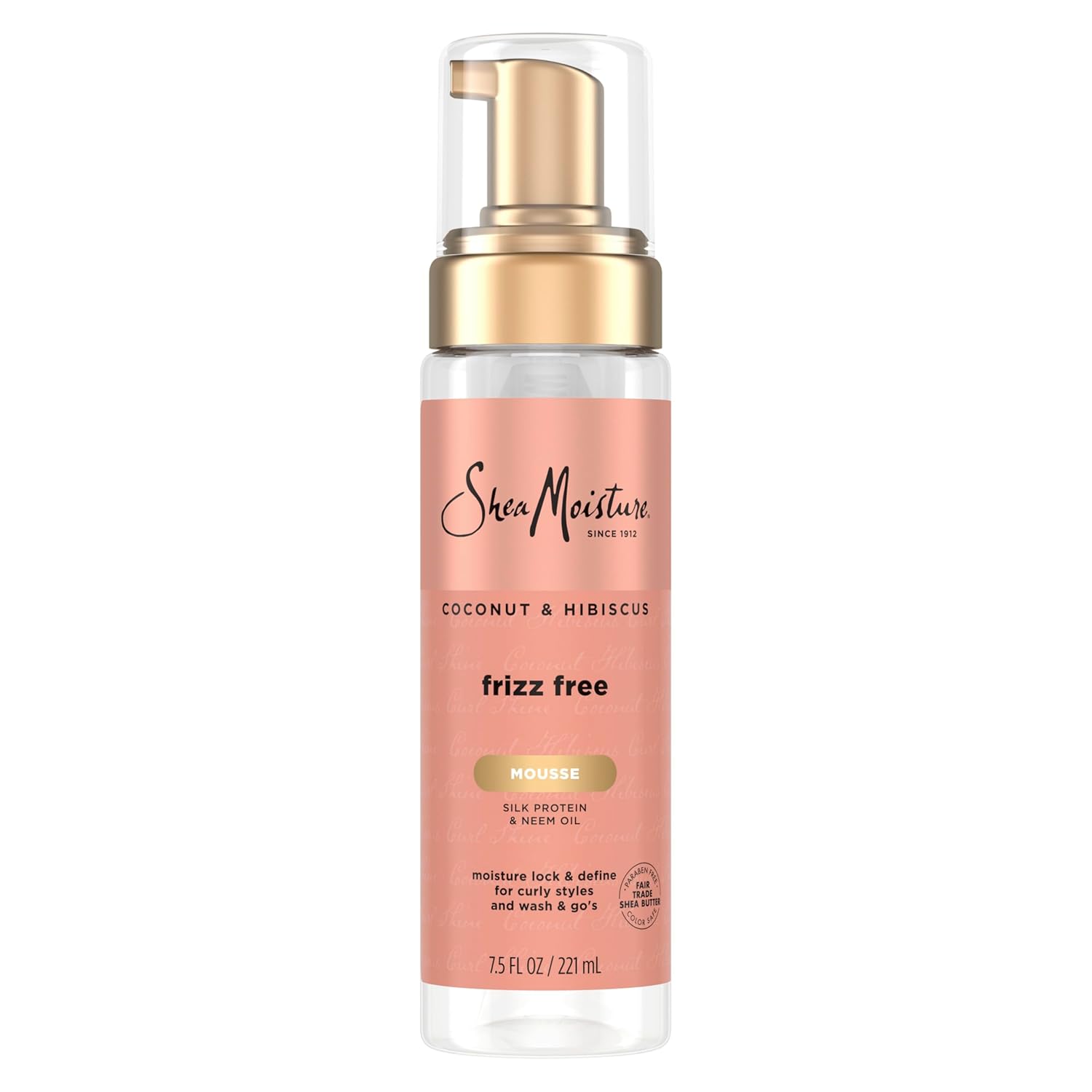 SheaMoisture Curl Mousse Coconut and Hibiscus for Frizz Control Styling Mousse with Shea Butter 7.5 oz 7.5 Fl Oz (Pack of 1)