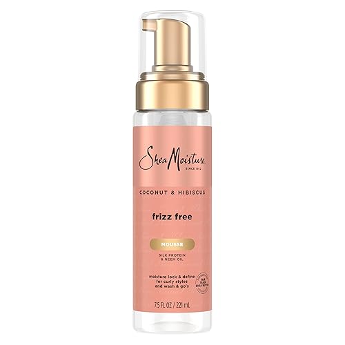 SheaMoisture Mousse de Rizados Coco y Hibisco para Control de Friz y Estilo con Manteca de Karité 7.5 oz