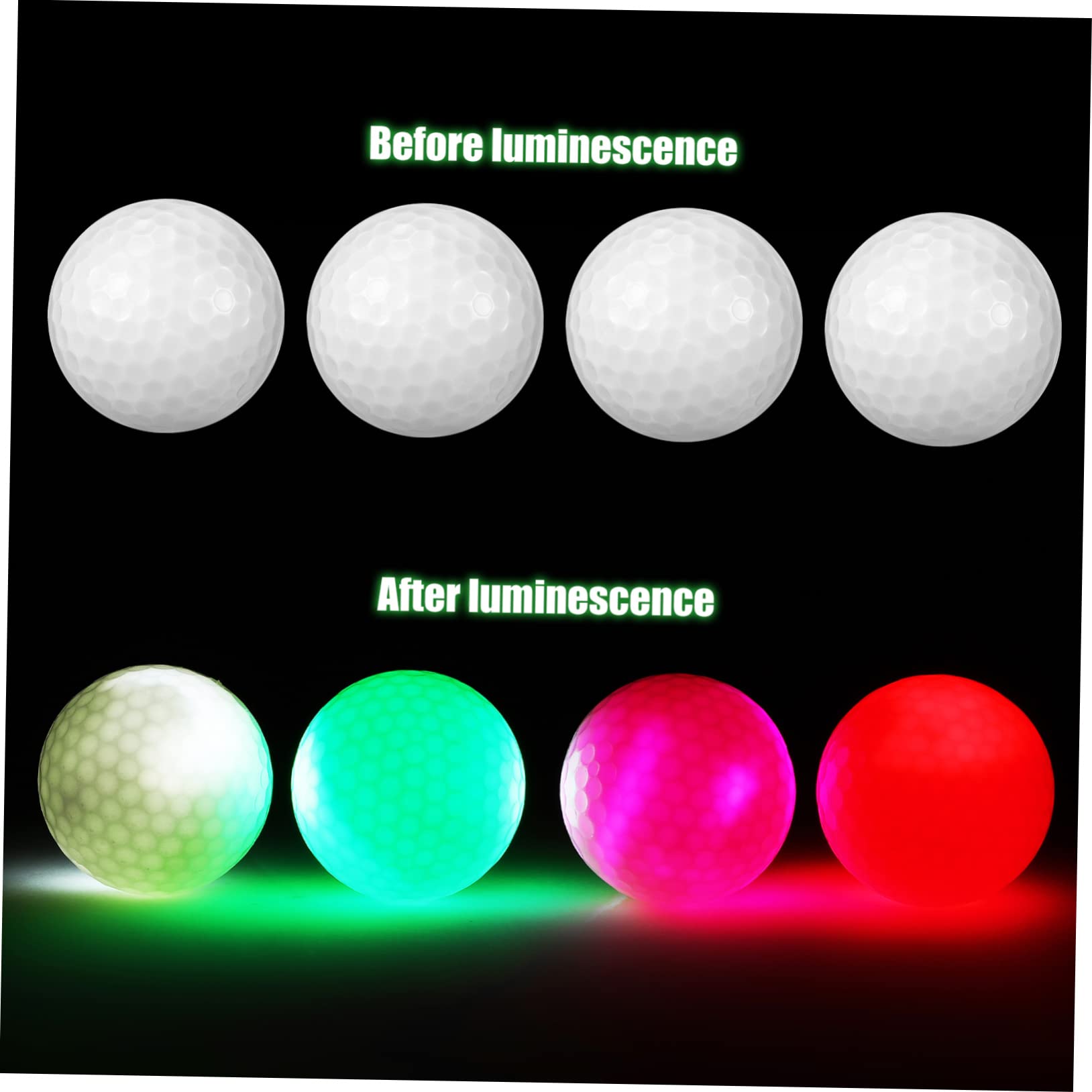 Sosoport 8stücke Leuchtende Flashing Golf Balls Für Nachtspiele Für Training Bunte Led Für Und Außensport